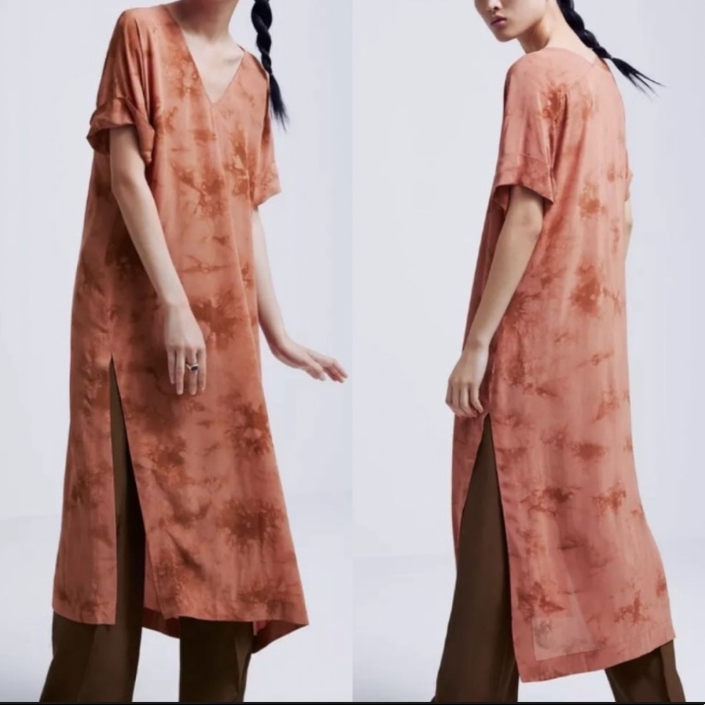 Zara Tye Dye Midi Cover Up Dress